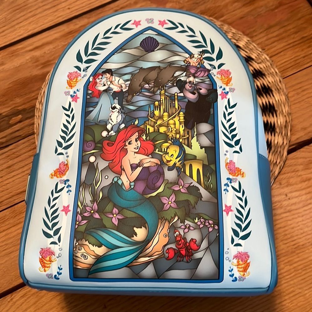 Loungefly Blue and Multicolor Little Mermaid Backpack